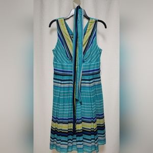 Summer Cotton Dress Green Blue 6